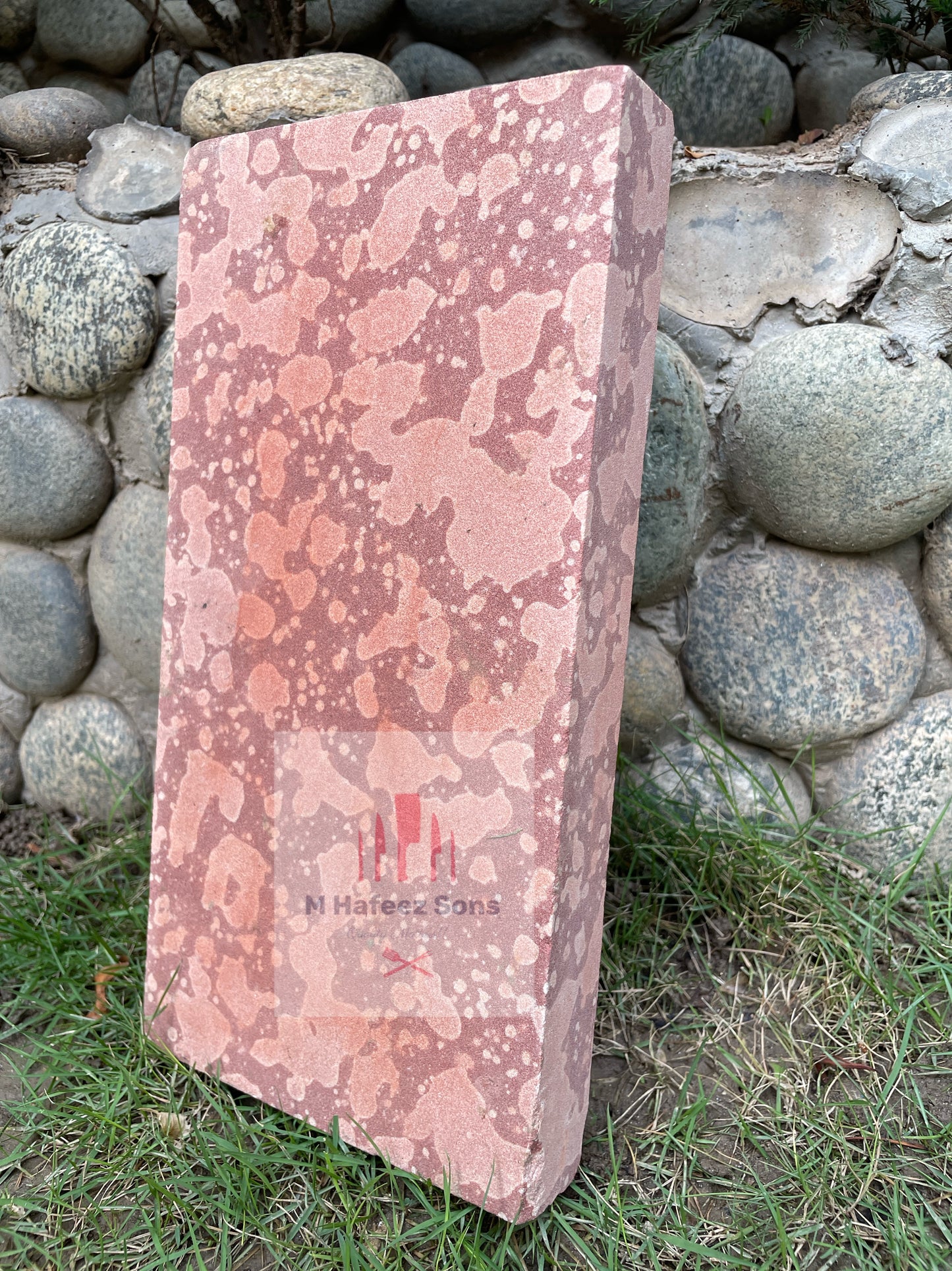 Indian Red Knife Sharpening Stone for Qurbani knives, choppers, Kamani Toka and chisels for bakra eid