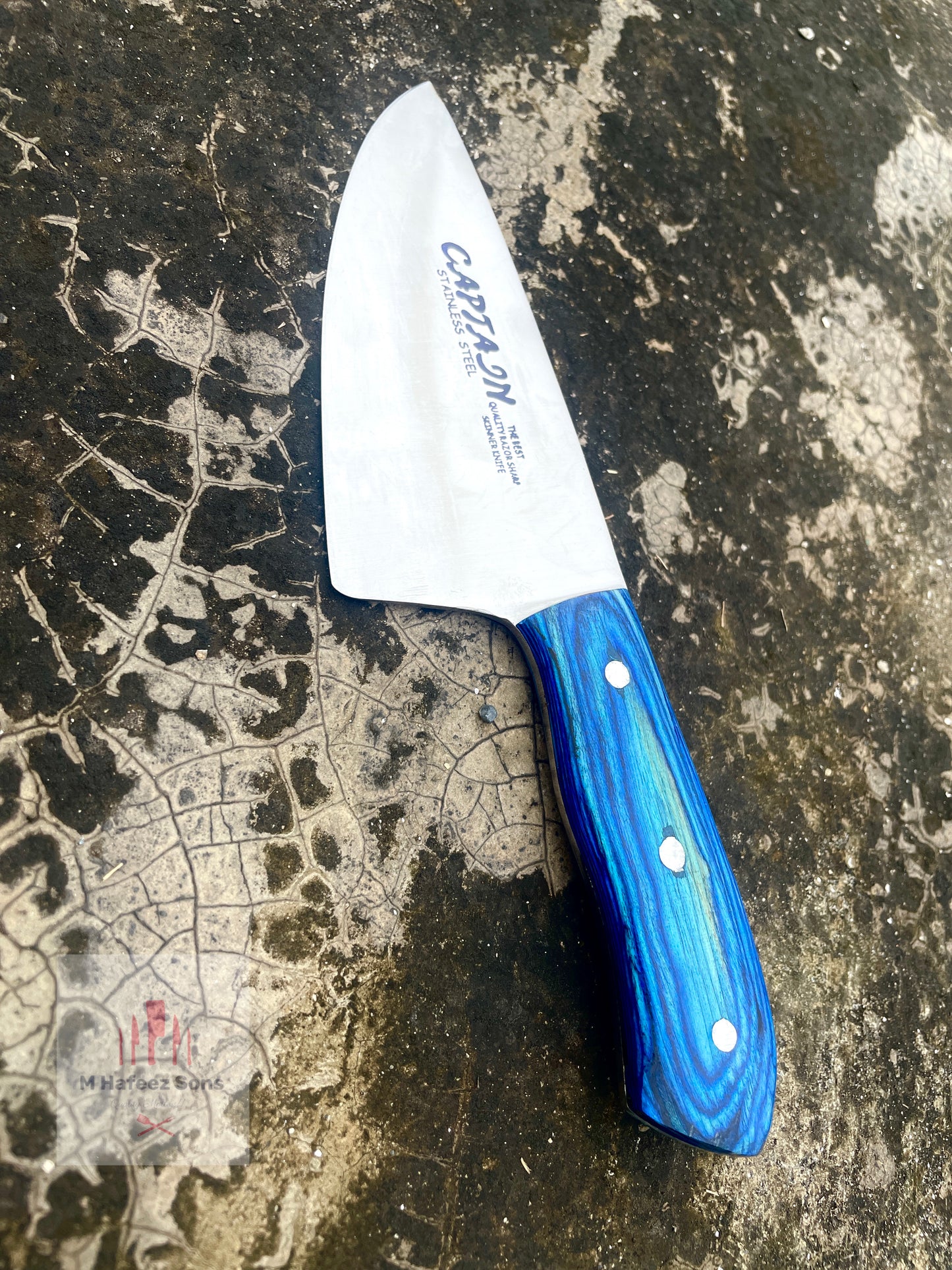 Wide Blade Stain free Carbon Steel Skinner Qurbani Knife for eid